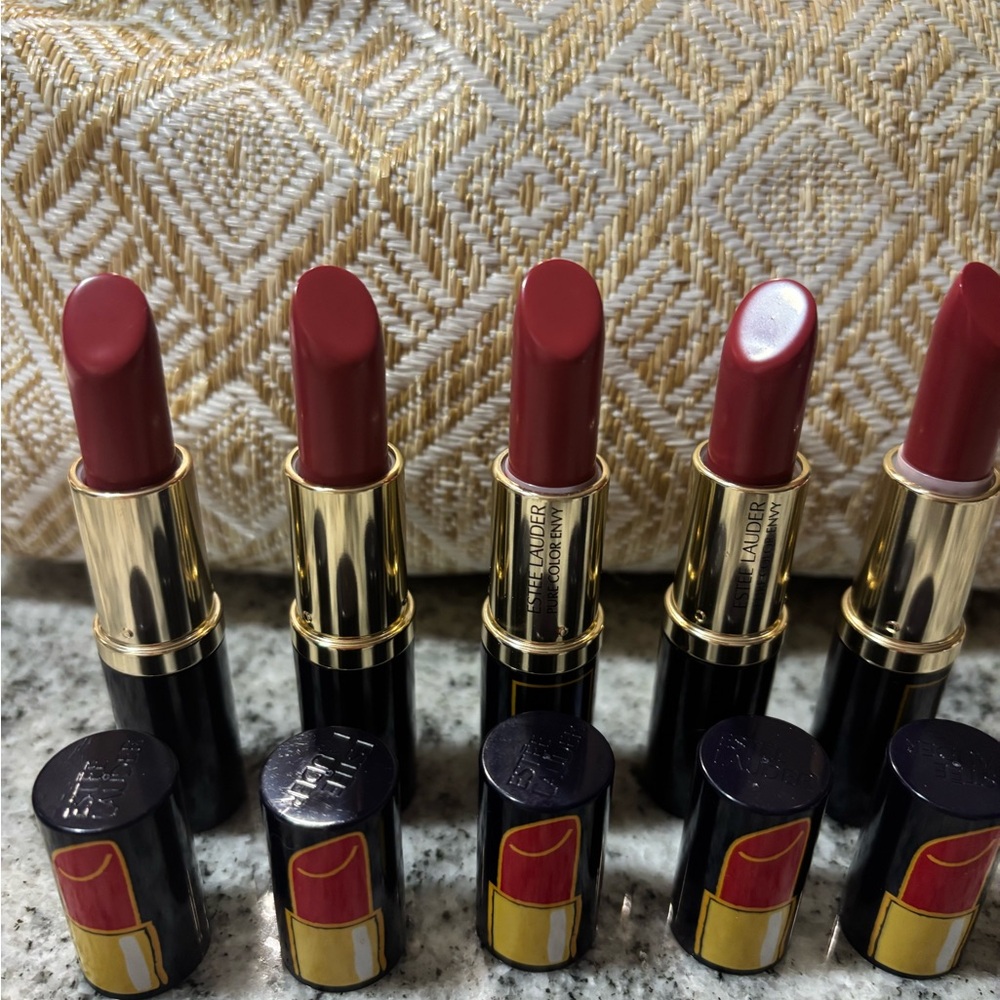 5× ESTEE LAUDER Pure Color Envy Sculpting Lipstick, #420 Rebellious Rose